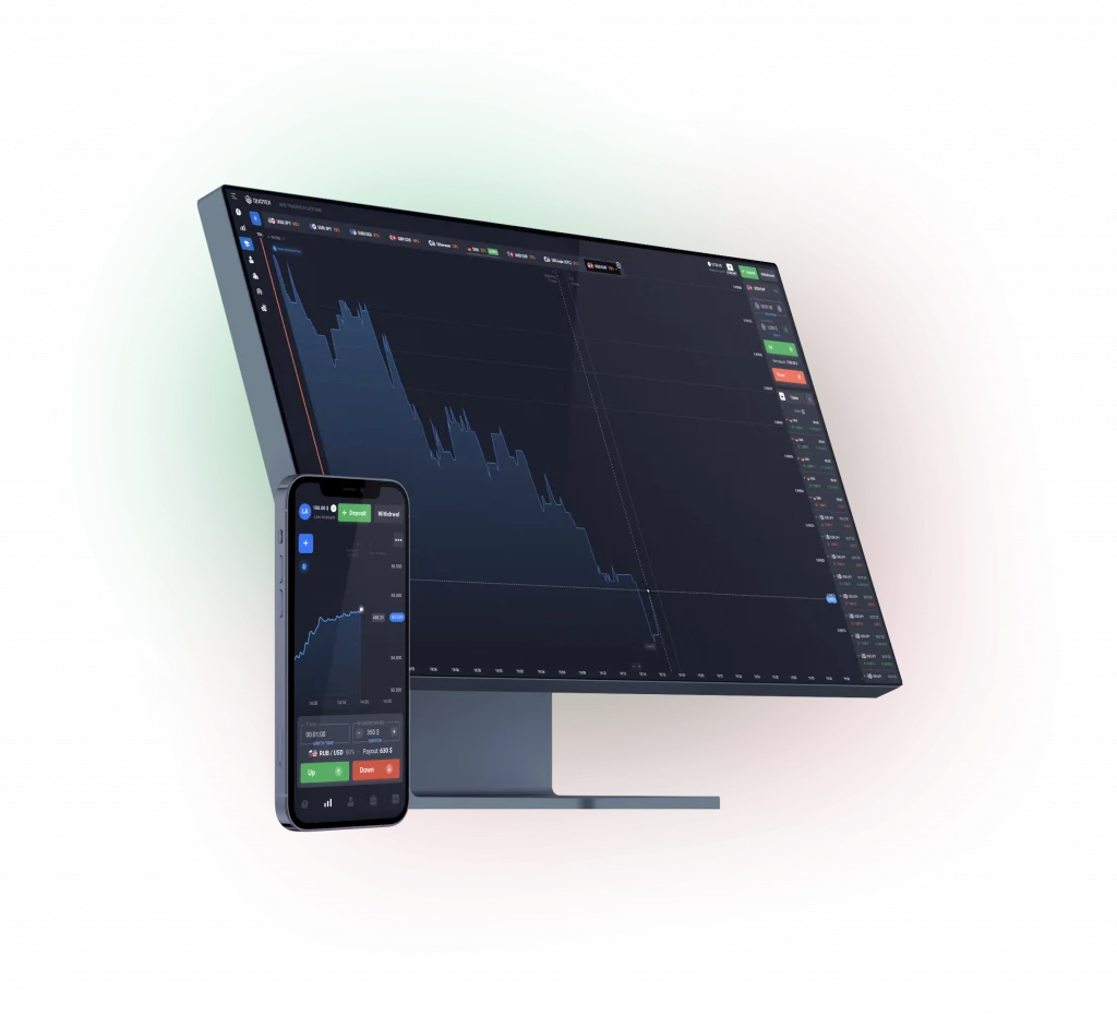 The Quotex platform on desktop and mobile